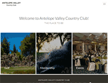 Tablet Screenshot of antelopevalleycountryclub.com